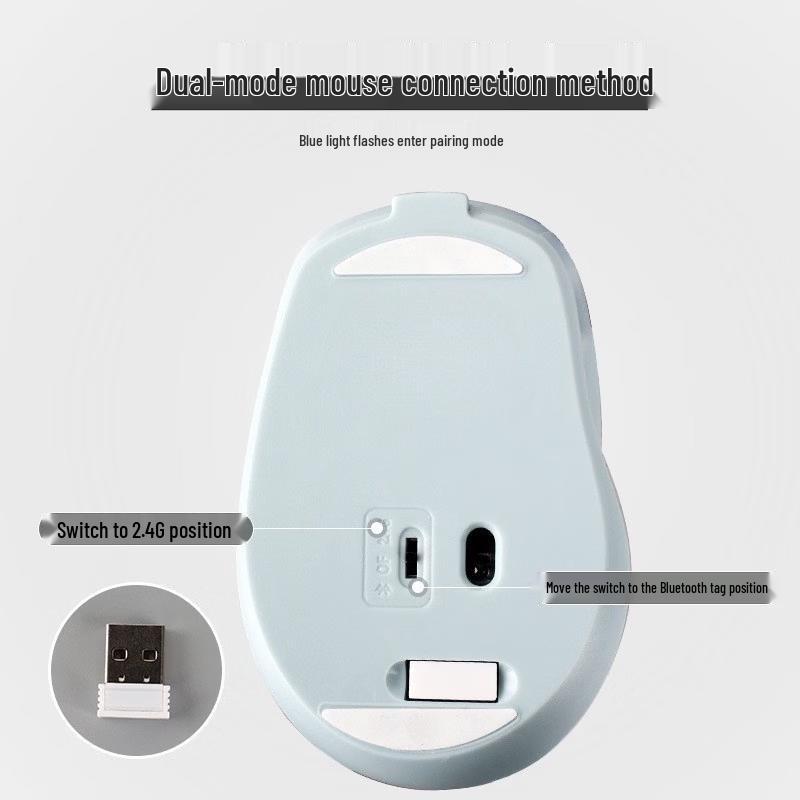 OLOEY Morandi Series Wireless Bluetooth Silent Rechargeable Dual-Mode Mouse