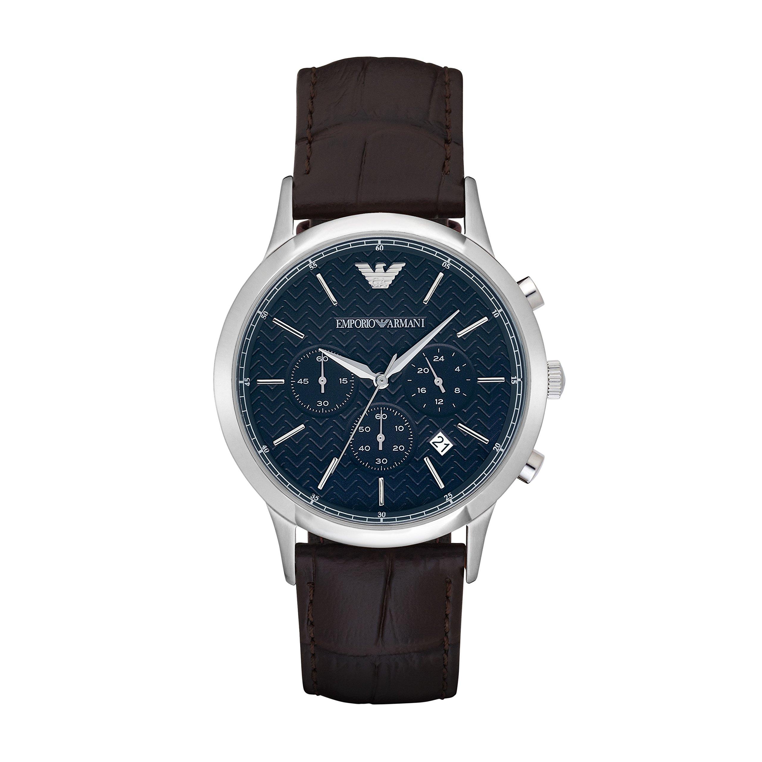 

Emporio Armani Men s AR2494 Dress Brown Leather Watch