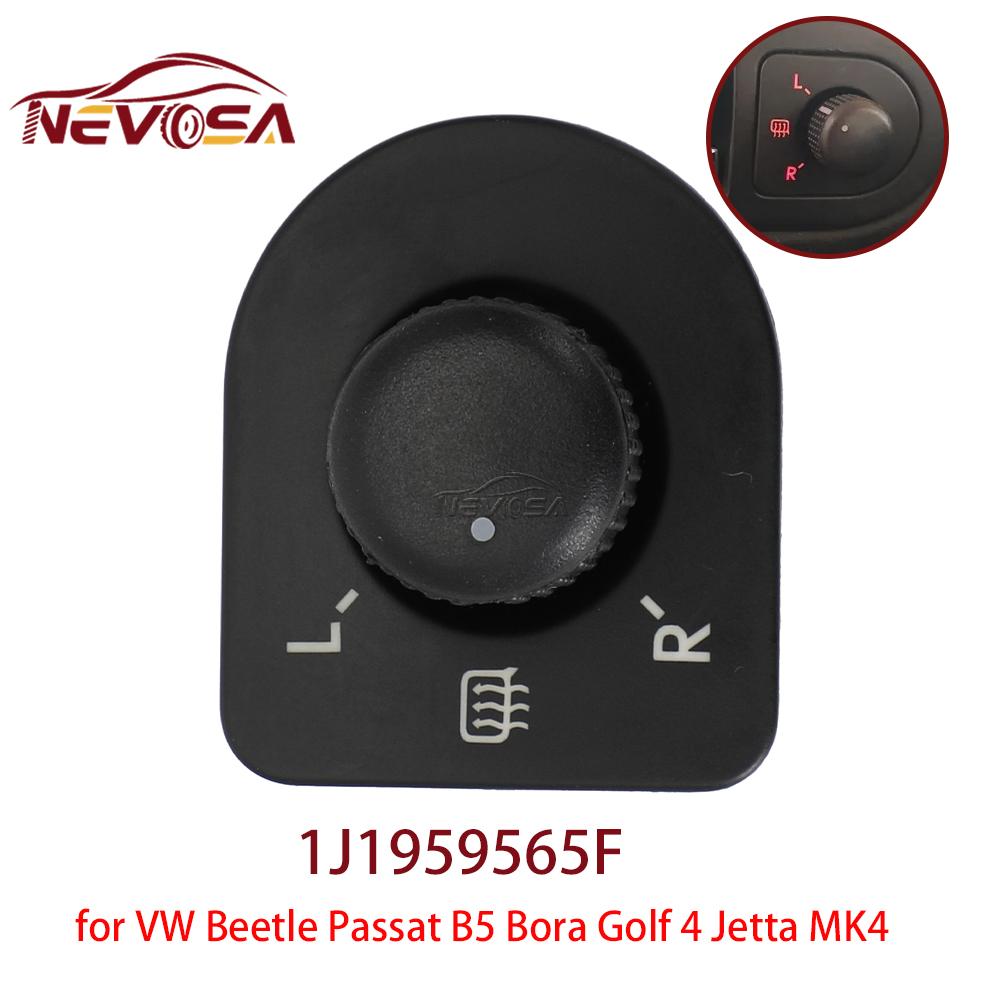 For VW Beetle Passat B5 Bora Golf 4 Jetta MK4 1J1959565F Car Side Mirror Knob Switch Rearview Adjustment Button Heating Control