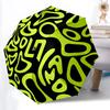 1PC Neon Swirls Automatic Windproof Umbrella 8 Rib Portable Folding Black Iron Frame for Outdoor, Beach, Travel, Beach Umbrella S11