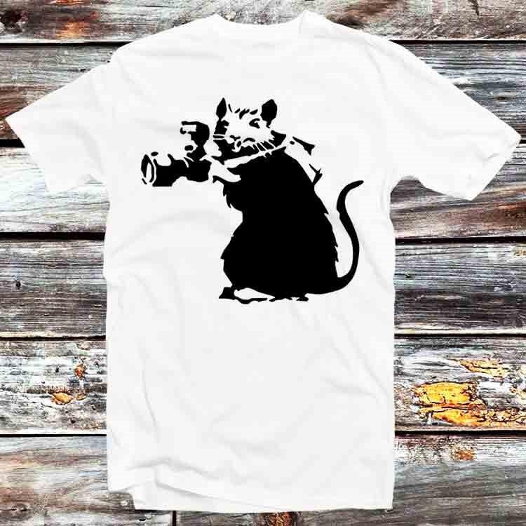 Banksy Rat Photographer T Shirt B1225