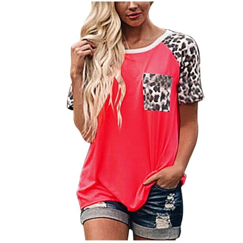 JPNTKY Women's Fashion Casual Short Sleeve O-Neck Blouses & Shirts