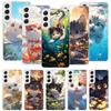 Cartoon Cute Cat Fish Aesthetic Phone Case For Samsung Galaxy S26 S25 Edge S24 S23 FE S22 Ultra S21 Plus S20 + Fundas Cover Coqu