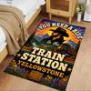 Yellowstone Western Adventure Floor Rug Office Rug Suitable for Living Rooms Entryway Outdoor Study Room Anti-slip Rug Decorate Offices