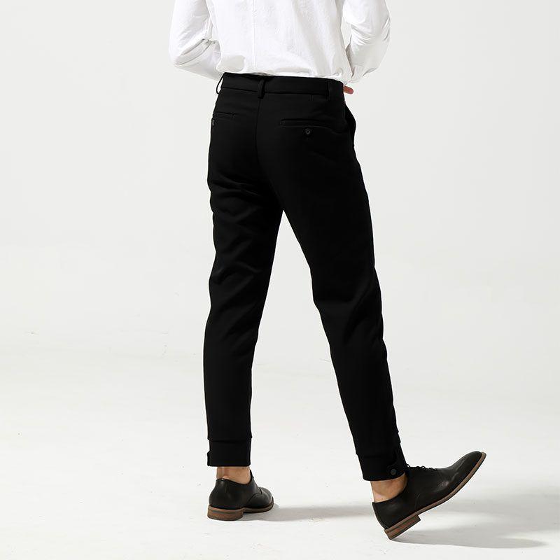 Menseye Mid-Waist Straight Business Casual Pants
