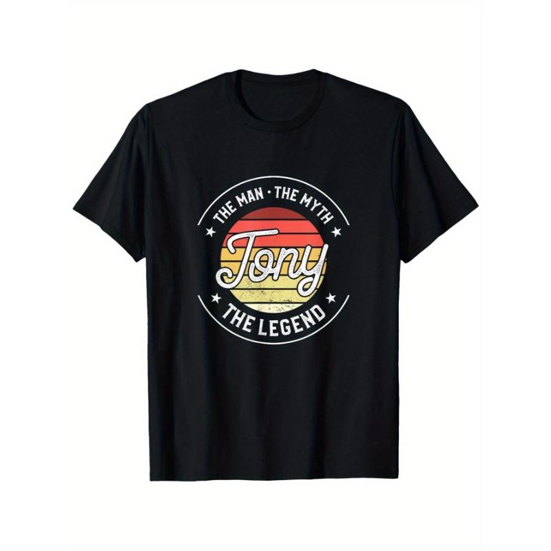 Mens and Womens Pattern Tshirt with a retro 70s80s style design featuring striking white letters and iconic Tony Tiger S