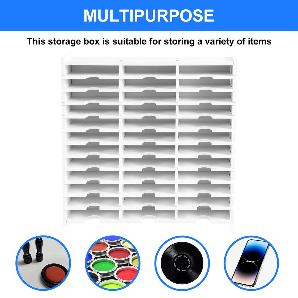 36 Slots Ink Pad Storage Shelf Mobile Phone Storage Box DVD Display Rack Media Inkpad Organizer Cds Shelves Desktop Accessories