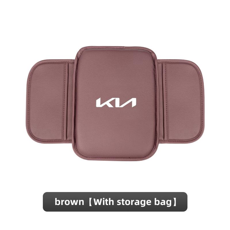 Car Armrest Mat Center TYJS4E Console Leather Protection Cushion For New Kia KN Rio Soul Forte