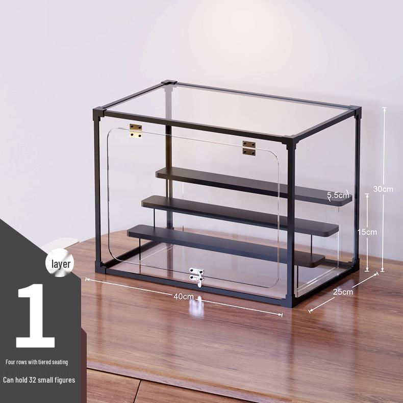 Clear Art Doll Display Case: Dustproof Stand for Pop Mart Figures and Building Blocks