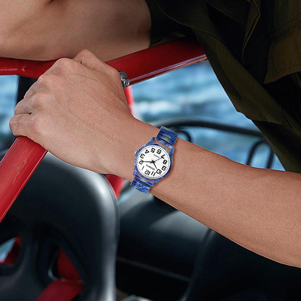 Van Gogh Starry Sky Analog Water Adjustable Stainless Steel Quartz Movement Perfect for or as a Gift for Your Girlfriend or Daughter Women's