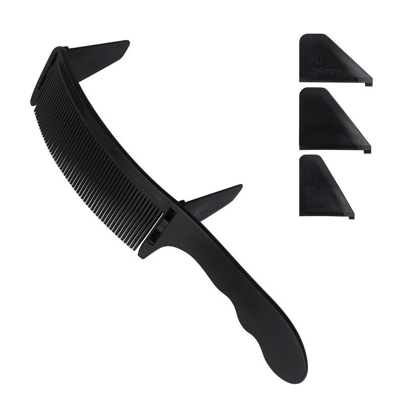 New Style Professional Barber Hair Cutting Curved Positioning Comb Adjustable S Arc Design Hair Clipper Comb Hairdresser Tools