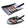 Schwarze Mattierte Platte Lebensmittelqualität Kunststoff Geschirr Sushi Platte Schale Schaufel Picknick Grill Melamin Kunststoff Geschirr Unregelmäßig