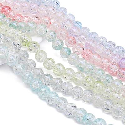 85 Piezas Cuentas de Vidrio de Cristal Flor Fragmentada Separadores Sueltos para Fabricación de Joyería Pulsera DIY Collar