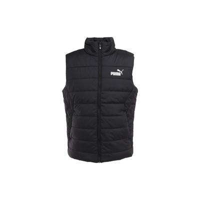 Solid Color Letter Logo Print Stand Collar Zip Vest Men Vest Black 672420-01