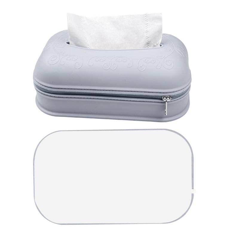 

Practical Sturdy Silicone Tissue Dispenser With Drawer Designs for Convenient Use Living Room or Office Supplies синій