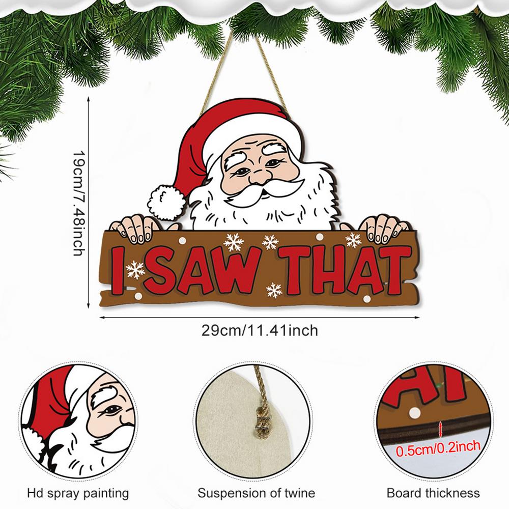 

Christmas Door Sign Wooden Rustic Santa Claus Sign Christmas Wall Decorations For Holiday Wall Welcome Window Party Winter Room