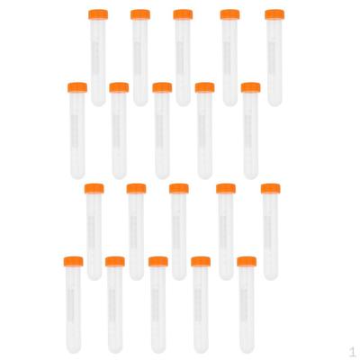 20 Adet Plastik Silindir Santrifüj Tüpü Kapaklı Test 10ml