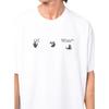 OFF WHITE SS22 T Shirts Men's White Crew Neck Moderate Straight Fit OMAA038C99JER0070110