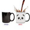 1Pcs Creative Panda Color Changing Ceramic Mug Heat Activated Tea Coffee Mug for Home Office 350Ml Polished Rim Ergonomic Handle