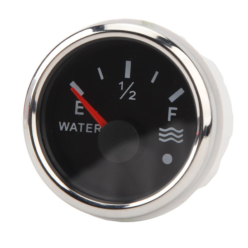 52MM Water Level Gauge E 1 2 F Colorful Backlight 240 to 33ohms for RV Yacht Boat DC9 to 32V Black Dial with Silver