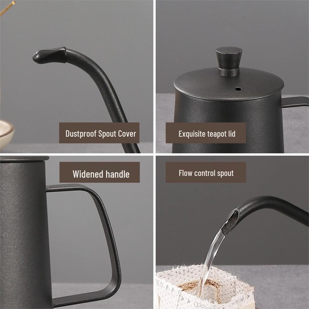 304 Stainless Steel Outdoor Pour-Over Coffee Pot with Long Spout