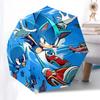 1pc Sonic the Hedgehog Automatic Folding Umbrella - Portable 3-Fold Design with 8-Bone Iron Frame, Outdoor for Fans, Travelers, Daily Use, Gift Idea.Q