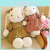 Cartoon Coffee Bunny Plush Toy Stuffed Doll Dress Little Rabbit Holiday Gift