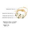 For Holidays Chain Design A Gift Classic Fashion Jewelry Stackable Bracelets Women's 4pcs/set Of Green Round Artificial Crystal  Jewelry