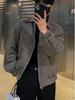 Men's Baroque Style Suede Velvet Jacket - Korean & Japanese Spring/Autumn Trendy Style