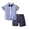 Britse Stijl Jongens Zomer Korte Mouw Tweedeelig Pak - Kinderkleding