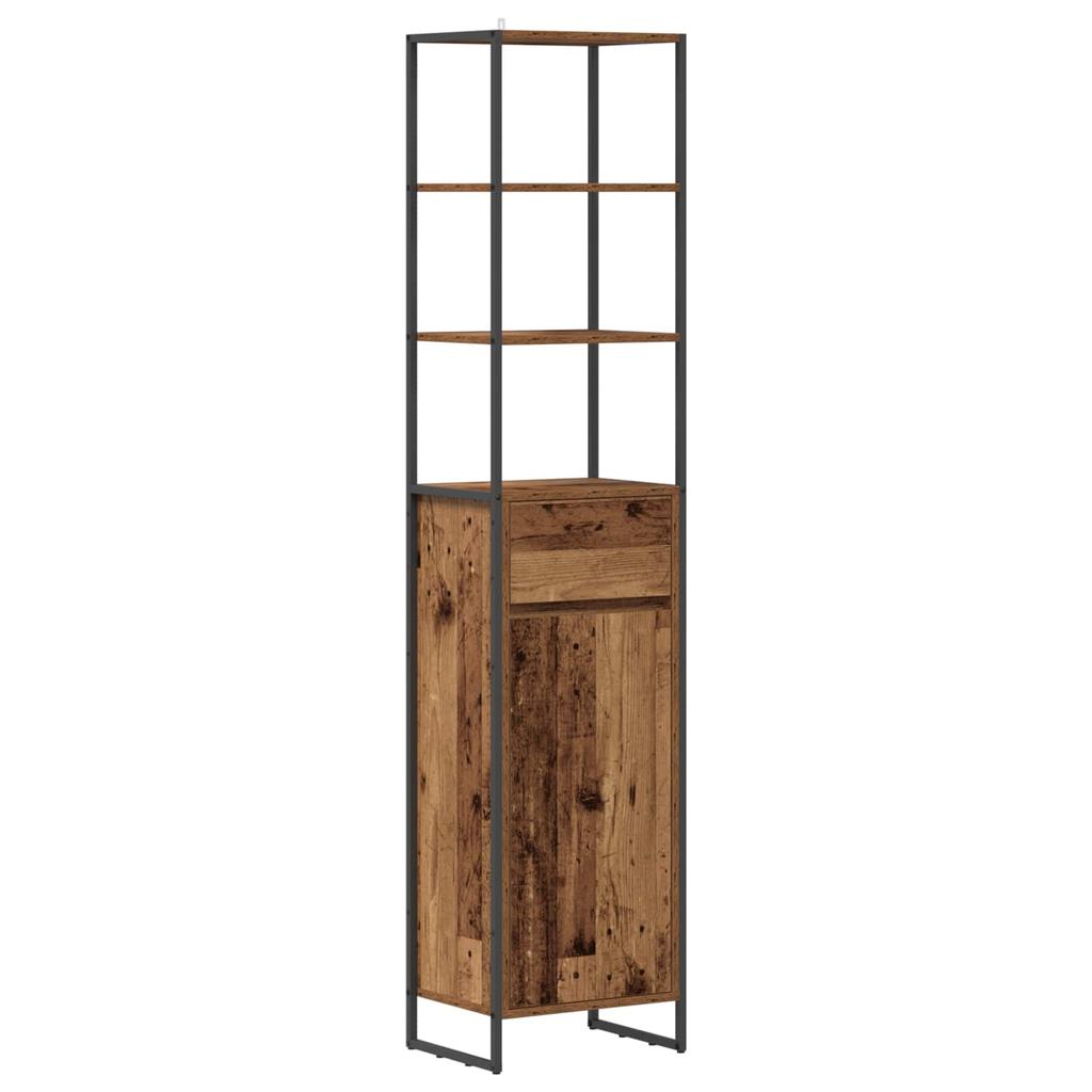 Bathroom Cabinet Reclaimed Wood Look 40 x 30 x 180 cm Engineered Wood