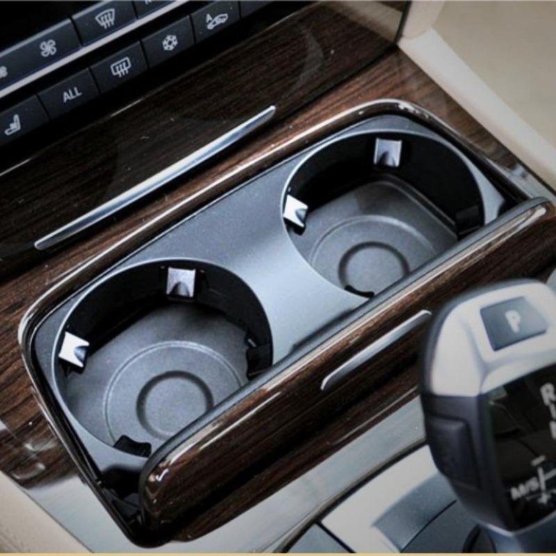 For BMW 7 Series F01 F02 F04 2008-15 ABS Black Car Front Center Console Water Cup Holder Interior Accessories(Replacement Part)