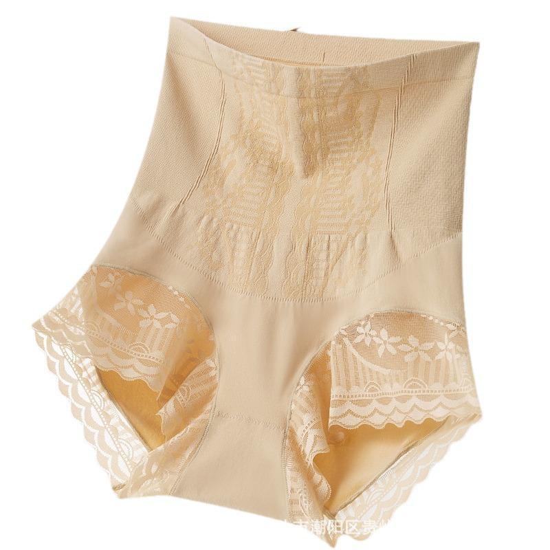 Sous-vêtement sculptant en dentelle sans couture taille haute contrôle du ventre lifting des hanches pour femmes