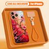Oil Painting Flower Pattern Hand Strap Case For iPhone 17 Pro Max iPhone 16 15 14 13 Pro Max Magnetic For Magsafe Hybrid TPU+PC Matte Cover