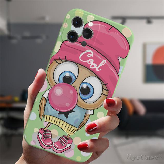 Für iPhone 13 12 Mini 11 14 Pro Max 14plus 13promax Schutzhülle Cartoon Mädchen Geschenke süße Eule Liebhaber Süßigkeiten Silikonhülle