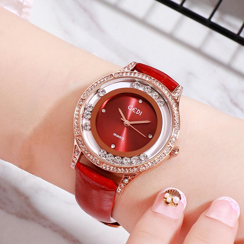 Orologio da Donna Lusso Doppio Diamante Quadrante Semplice Cinturino Studente Casual Classico Versatile