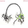 3/6/9Pcs/Lot 20Cm Squid Fishing Leader Rig With Luminous Beads Swivel Snap Connector For Octopus Cuttlefish Sea Saltwater Tackle