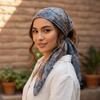 Sunscreen Double-sided Printed Silk Scarf Lightweight Retro Patterned Square Shawl  Spring