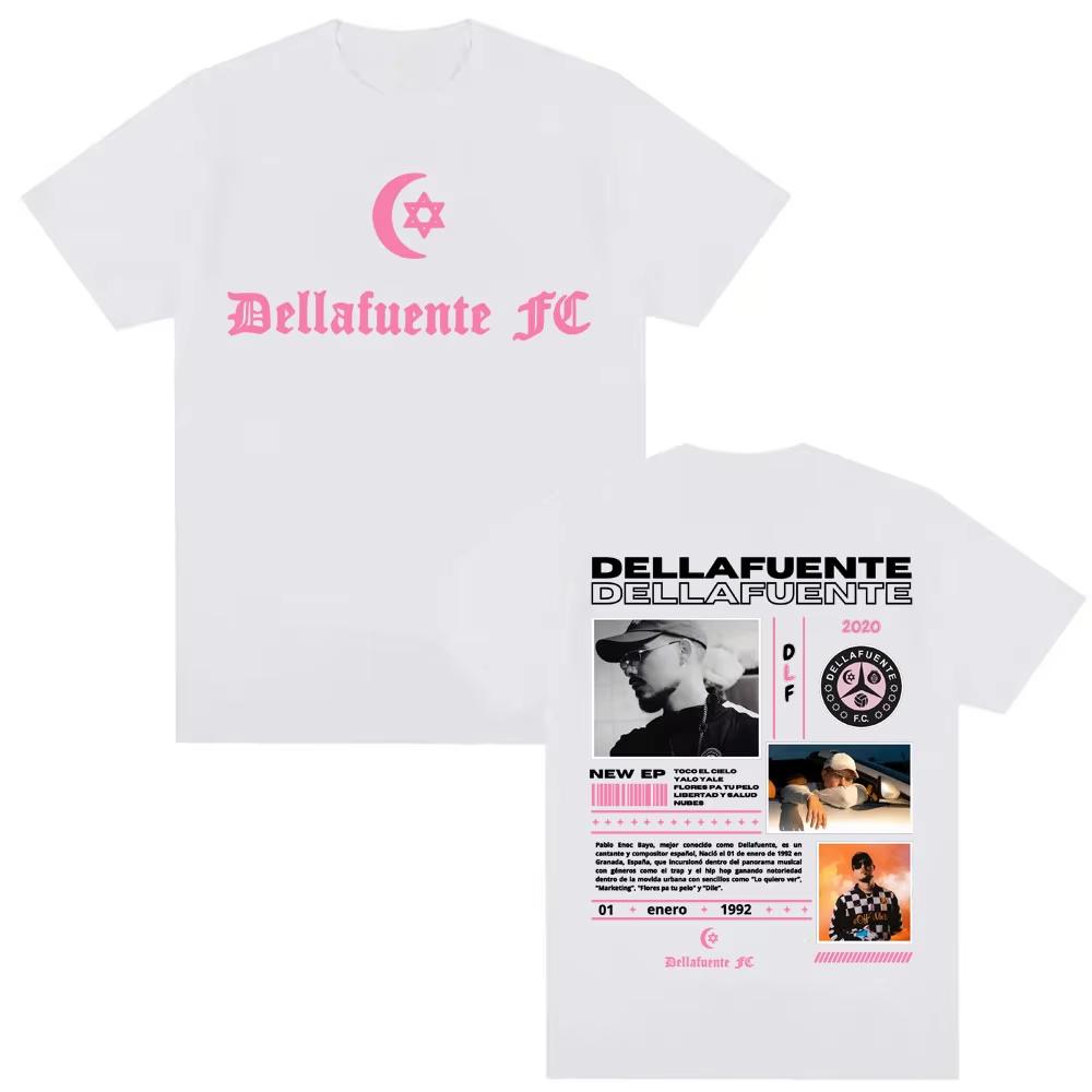 Rapper Dellafuente 2025 Tour Cover T-shirts for Men Harajuku Fashion Trend Cool T Shirt Unisex High Quality O-Neck Loose T-shirt