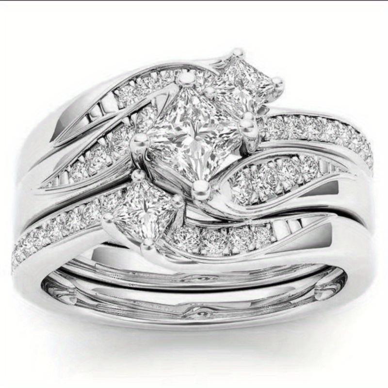 Colorful twist-embellished ring set, suitable for Valentine's Day and Christmas, dazzling, sweet holiday exclusive gift