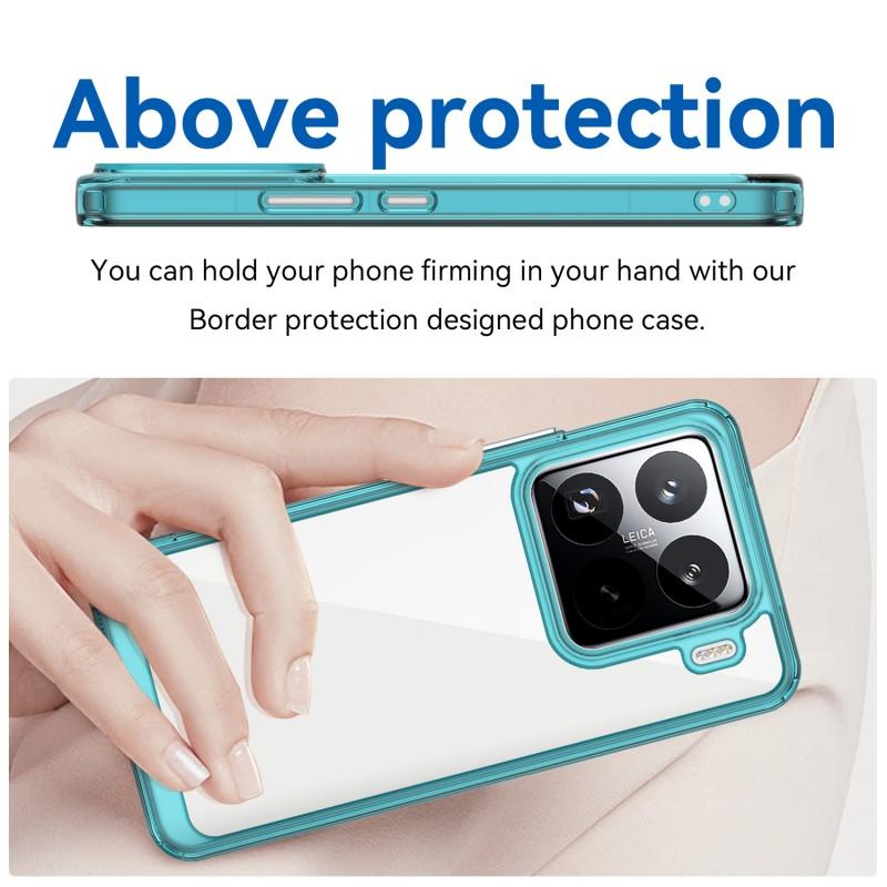 For Xiaomi 15 Pro Phone Case WANLONFENG XC Series TPU Acrylic Cover with Tempered Glass (Big Lens Hole)