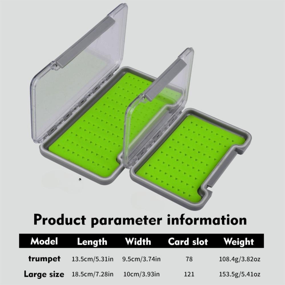2PCS Super Slim Fly Fishing Box Clear Lid Fly Box Portable Fly Storage Case  Fly Fishing