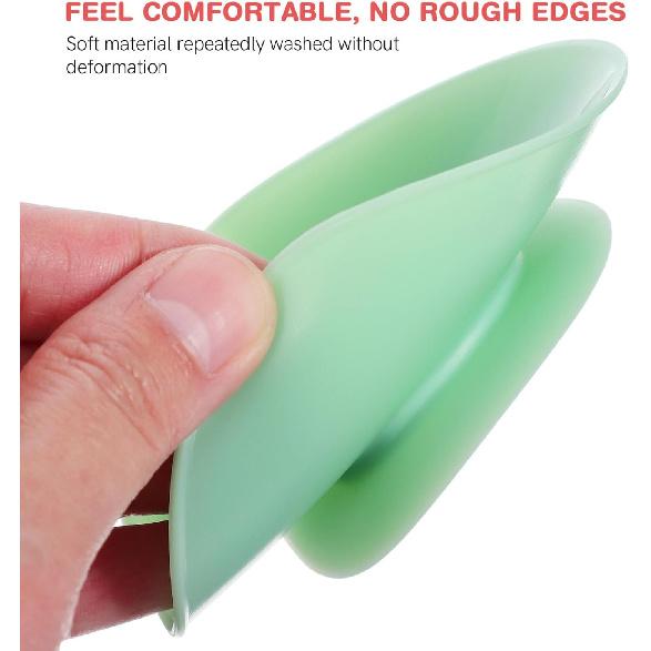 DOITOOL 3pcs Silicone Suction Plate Double Sided Suction Cups Silicone Utensil Rest Sucker Pads for Plate Silicone Grip Dish Suction Cup Plates Plate