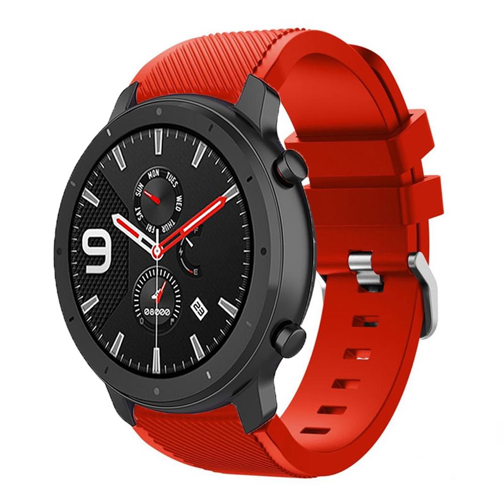 22mm Silicone Band for Amazfit Balance 2 1/GTR 47mm/GTR 4 3pro/Bip 6 5 Sport Wristband Correa for Amazfit Stratos 2 3/Pace Strap