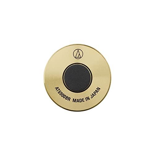 Audio-Technica AT6900BR Hybrid-Isolatoren, Lautsprecher-Spikes, 3-Schicht-Konstruktion, Set of 6, Gold, für Plattenspieler