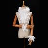 Halloween Retro Victorian Lace Jabot Collar and Cuffs Set Colonial Lace Collar Detachable Faux Sleeve Costume Accessory