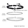 3pcs/set Men's Cross Bracelet,Waterproof Stainless Steel Cuban Chain Wristband,Gift for Husband Dad BBF Son