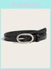 Womens Fashion Pu Leather Belt With Alloy Buckle For Casual And Office Wear