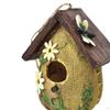 Hanging Bird House for Outdoor Decorative Birdhouse Hummingbird Nest Resin Hut Garden