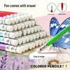 True Color Erasable Woodless Colored Pencils Set with Portable Box for Drawing and Writing